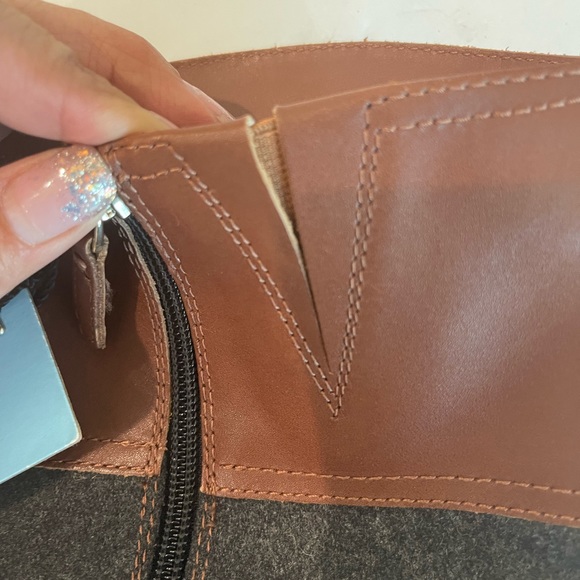 Antonio Melani Conellie Riding Boots Brown size 6 wool flannel and leather - Picture 12 of 14